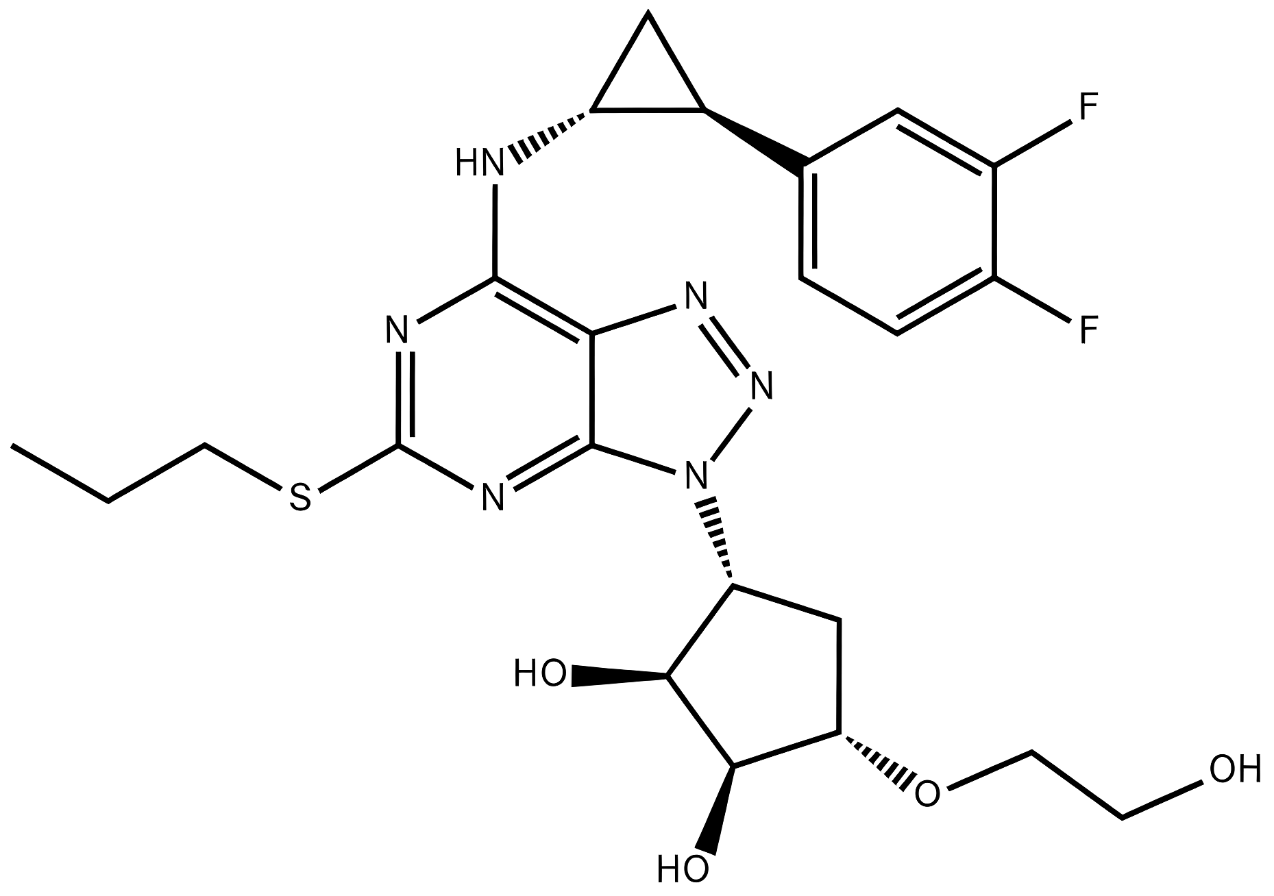 Ticagrelor structure