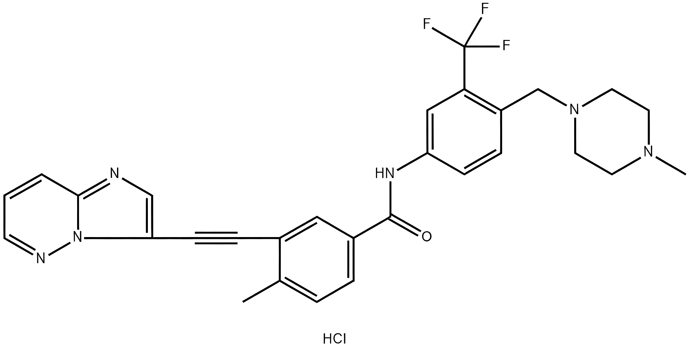 Ponatinib Hydrochloride structure