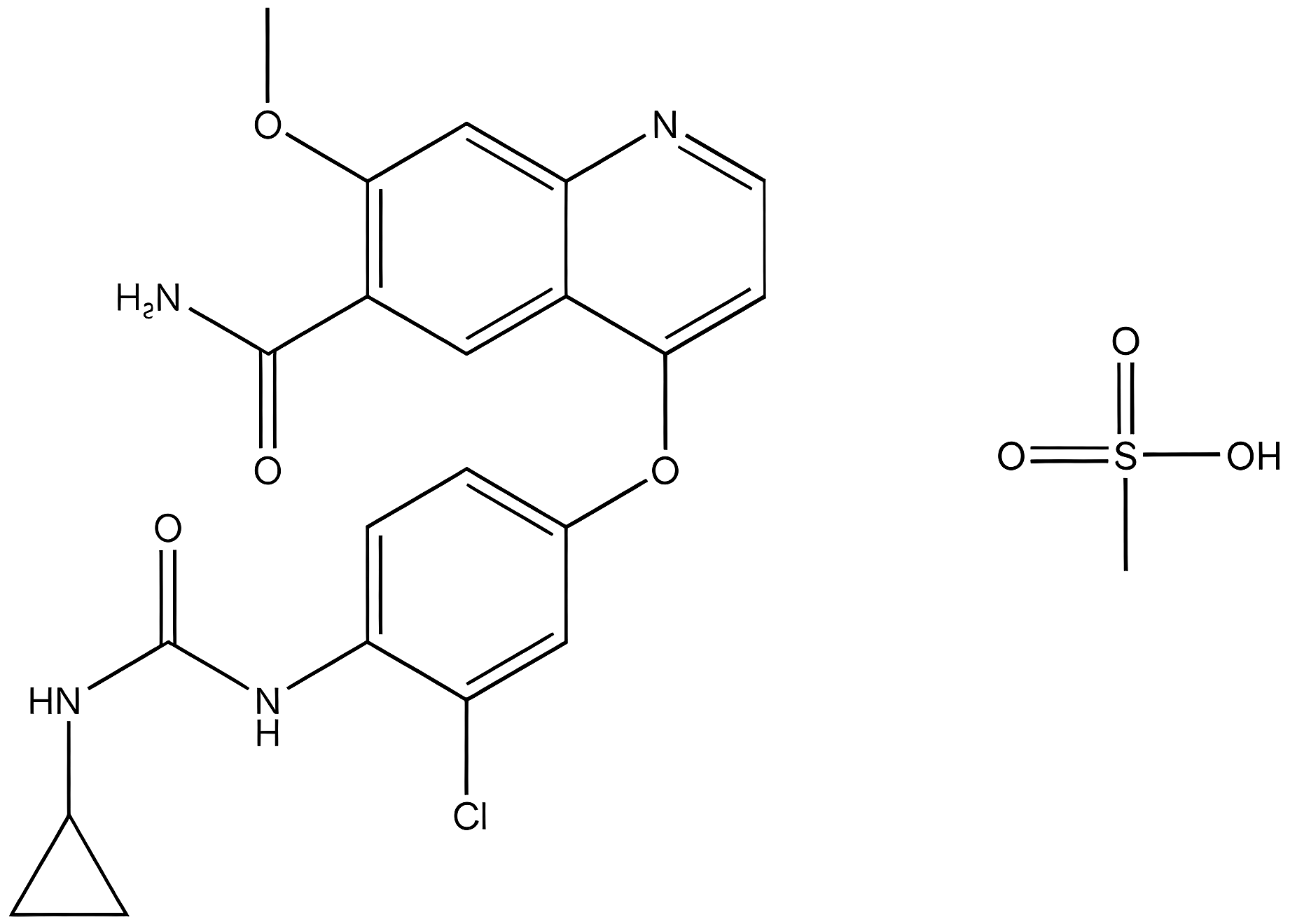 lenvatinib Mesylate structure