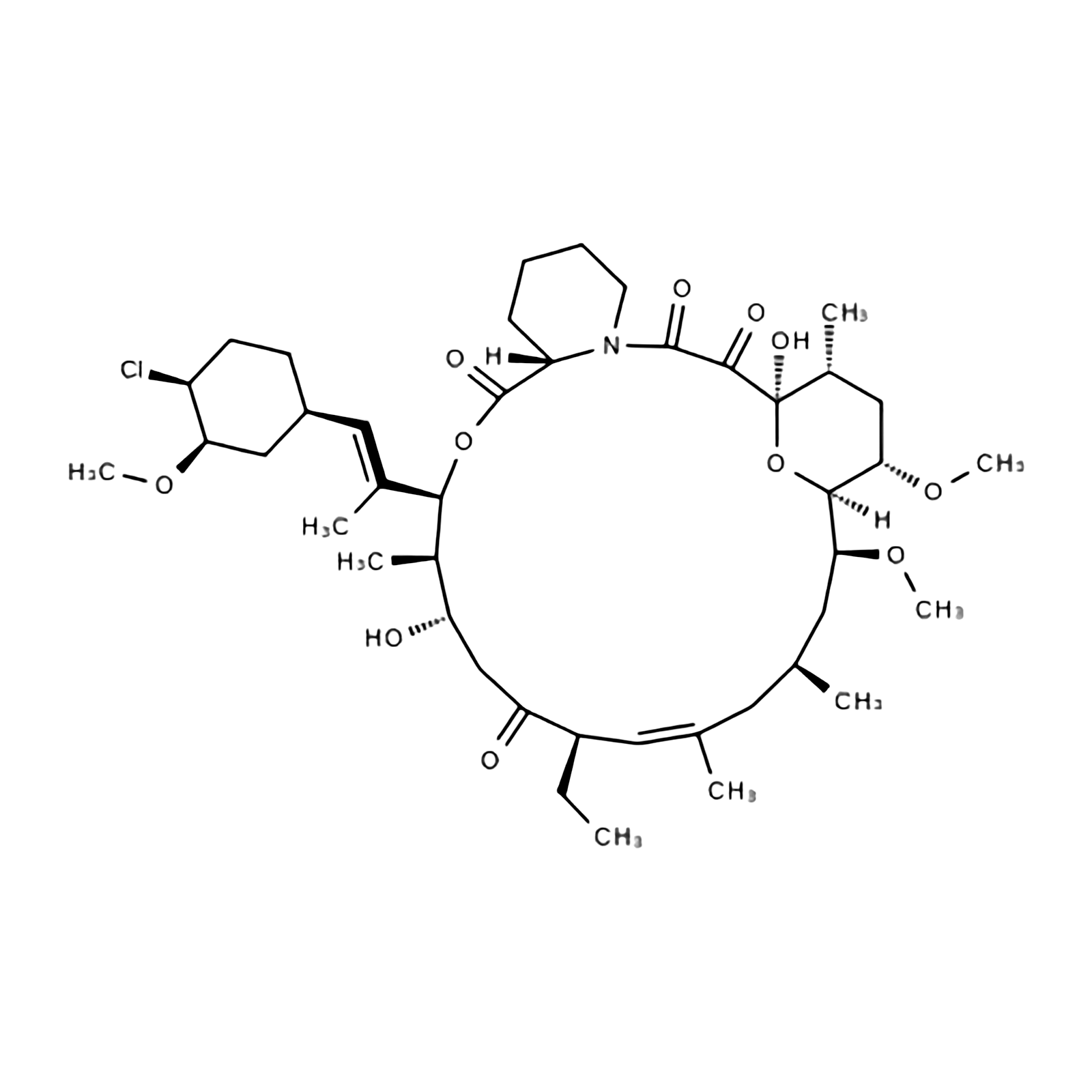 Pimecrolimus structure