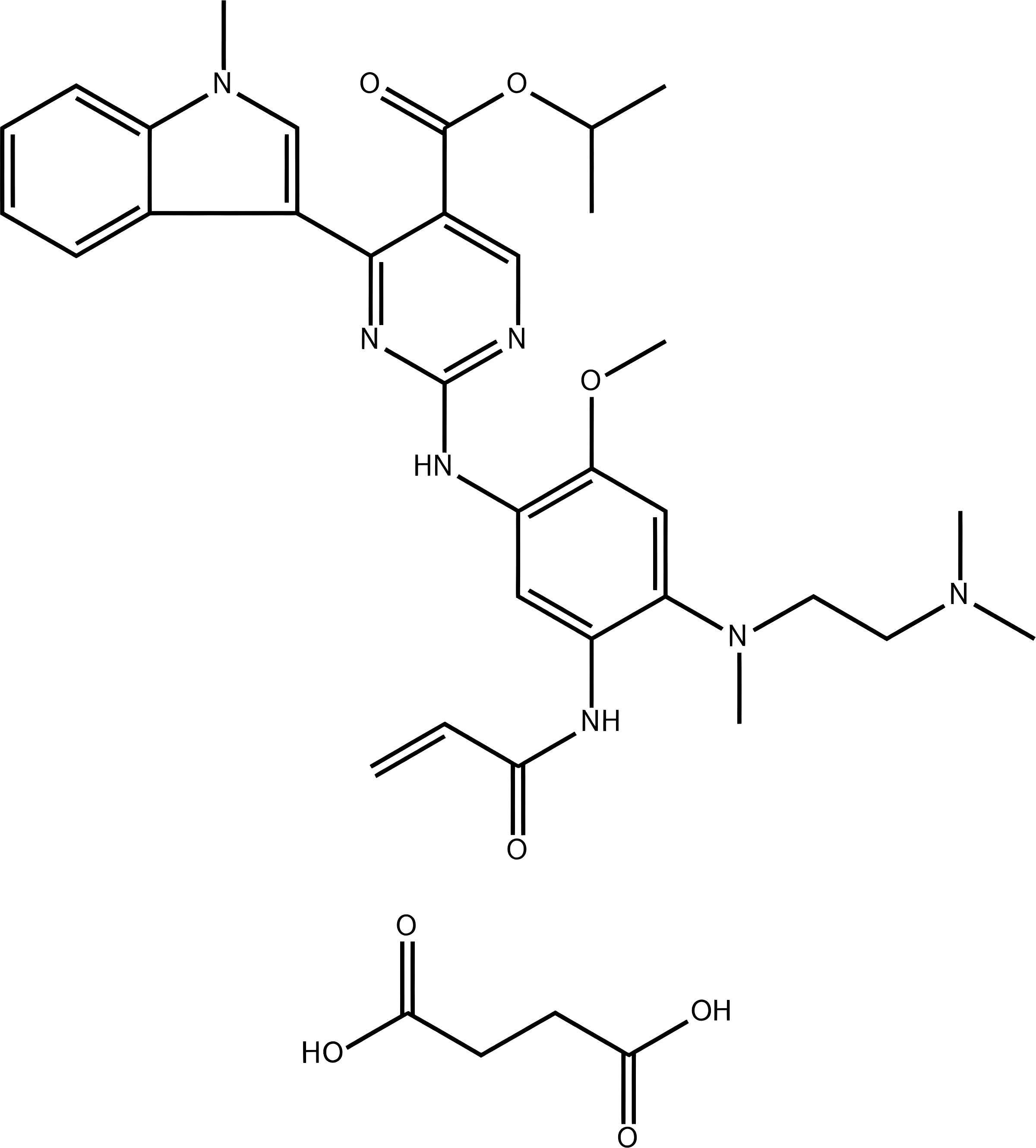 Mobocertinib succinate structure