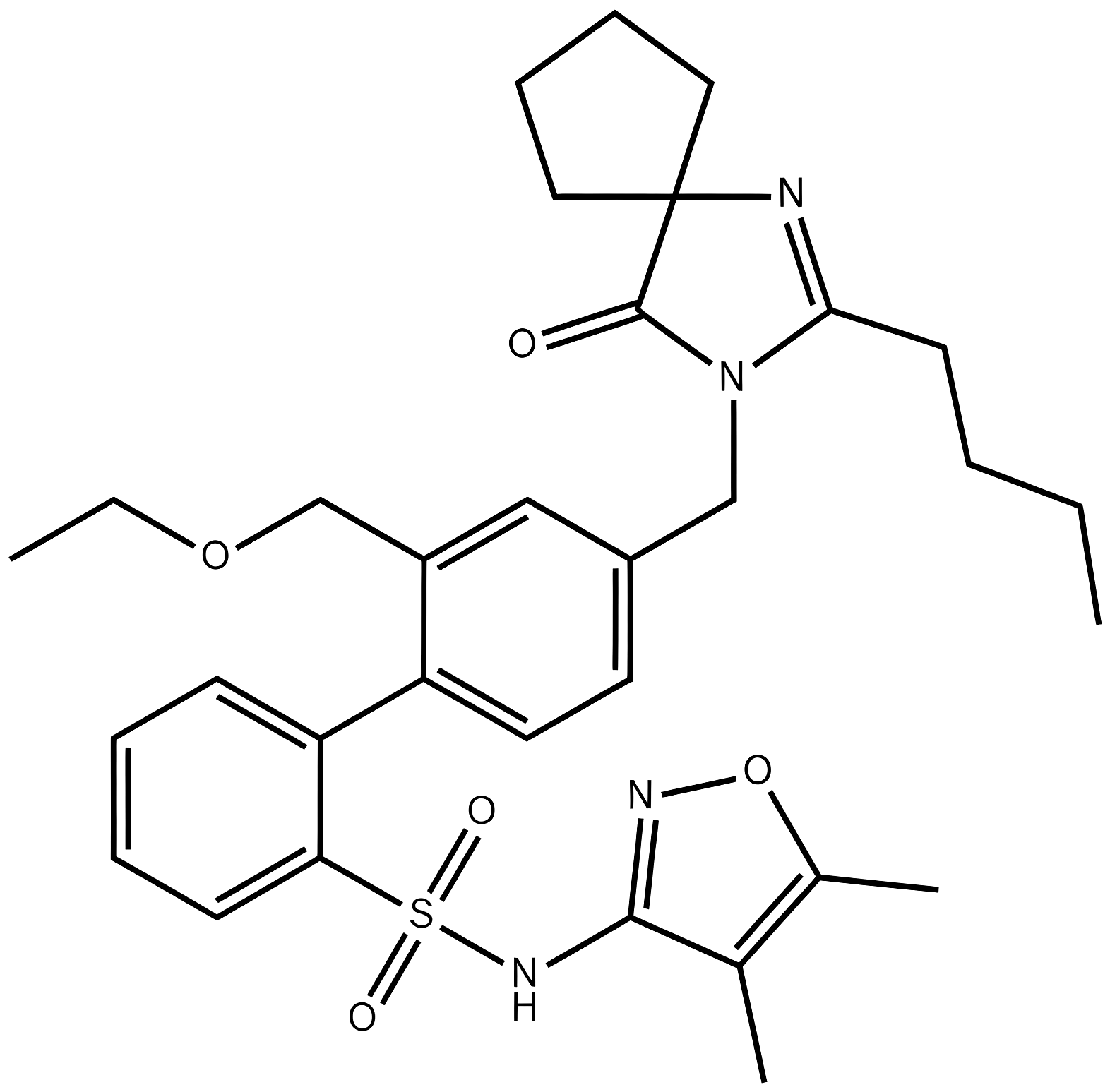 Sparsentan structure