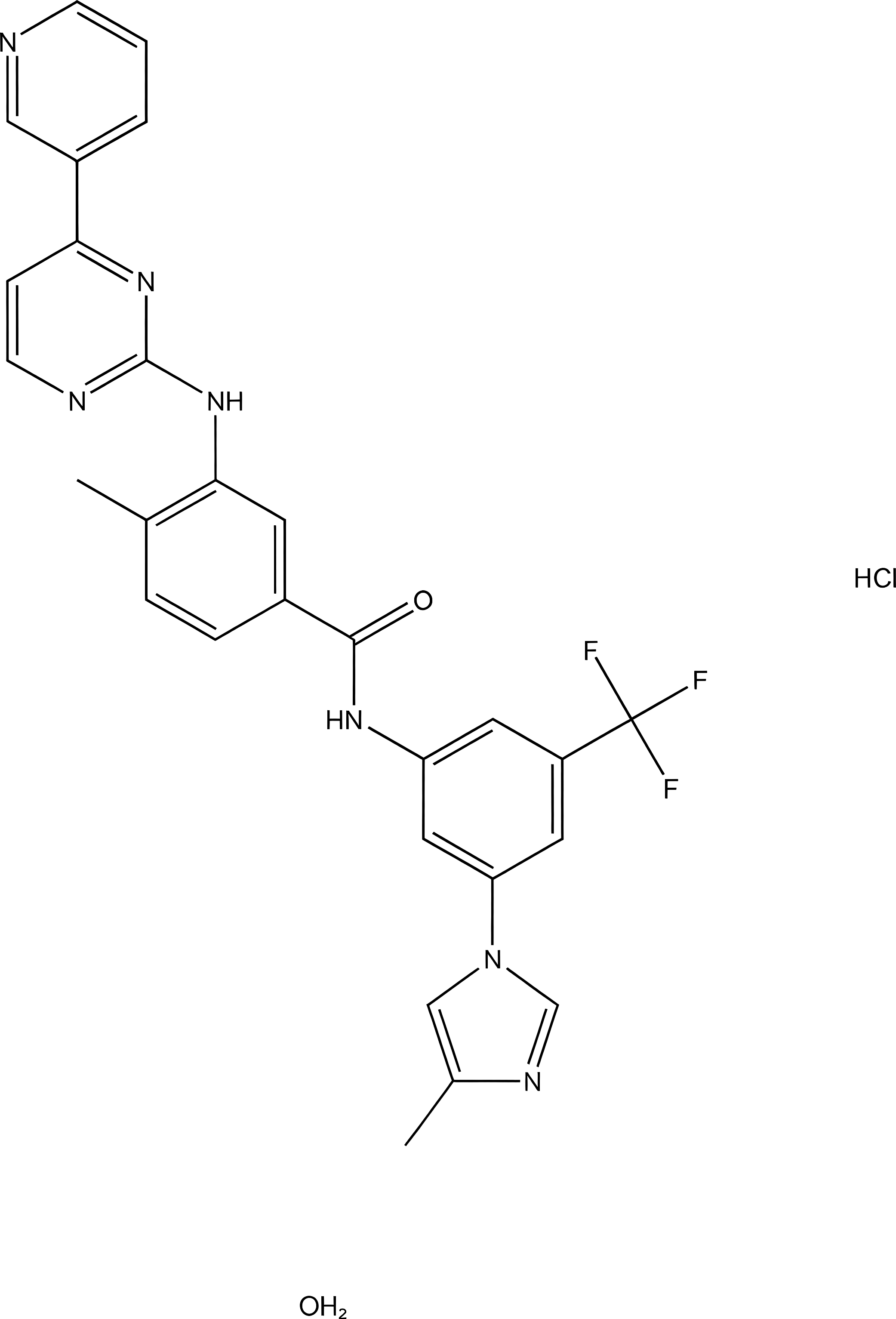 Nilotinib hydrochloride monohydrate structure