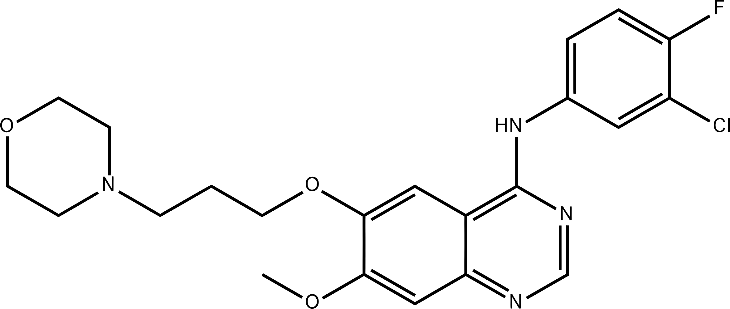 Gefitinib structure