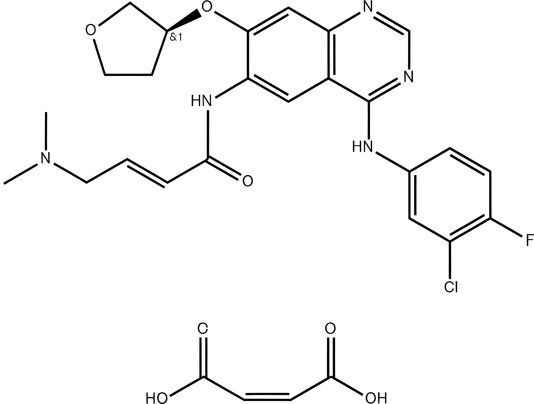 Afatinib diMaleate structure