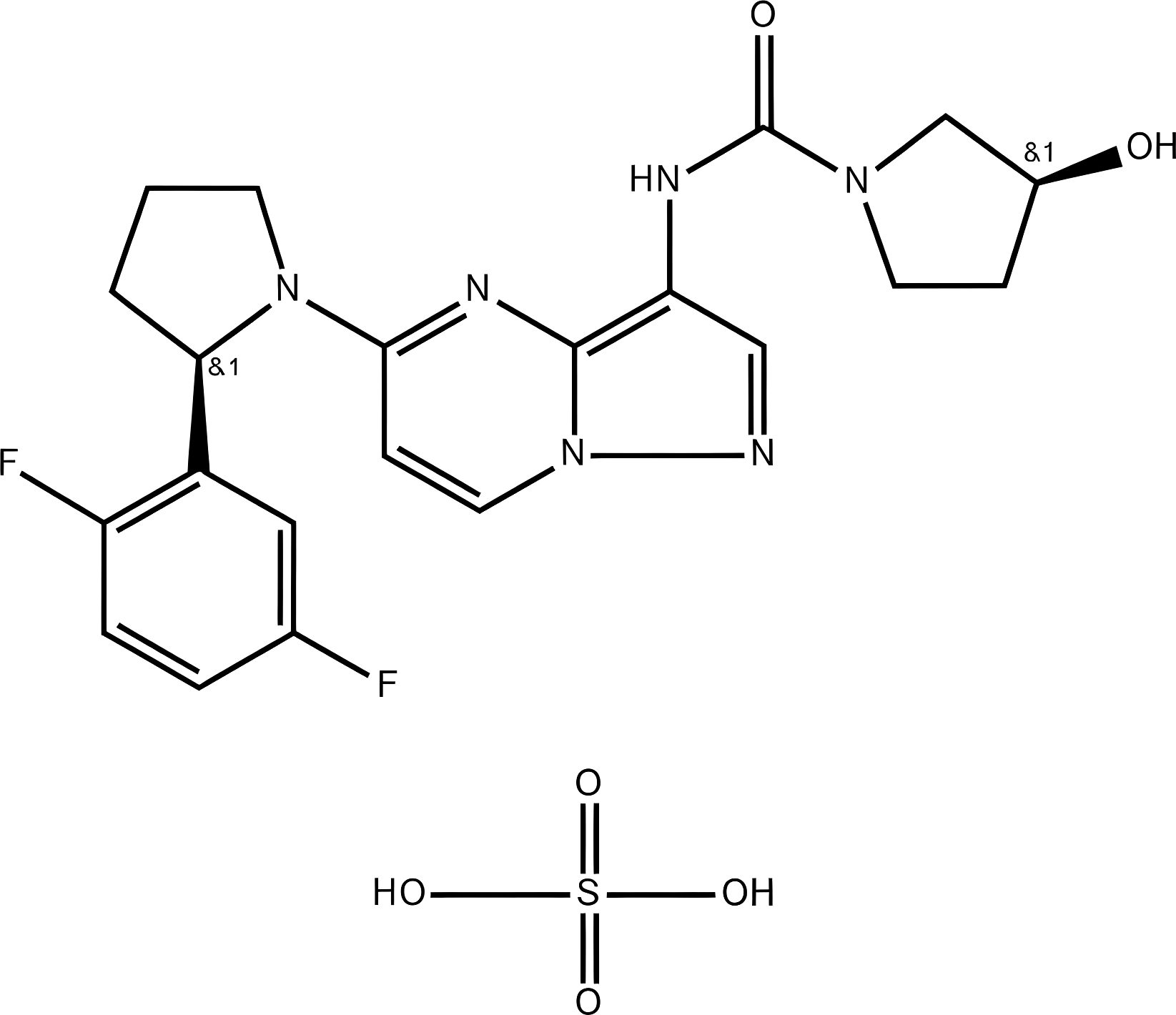 Larotrectinib sulfate structure