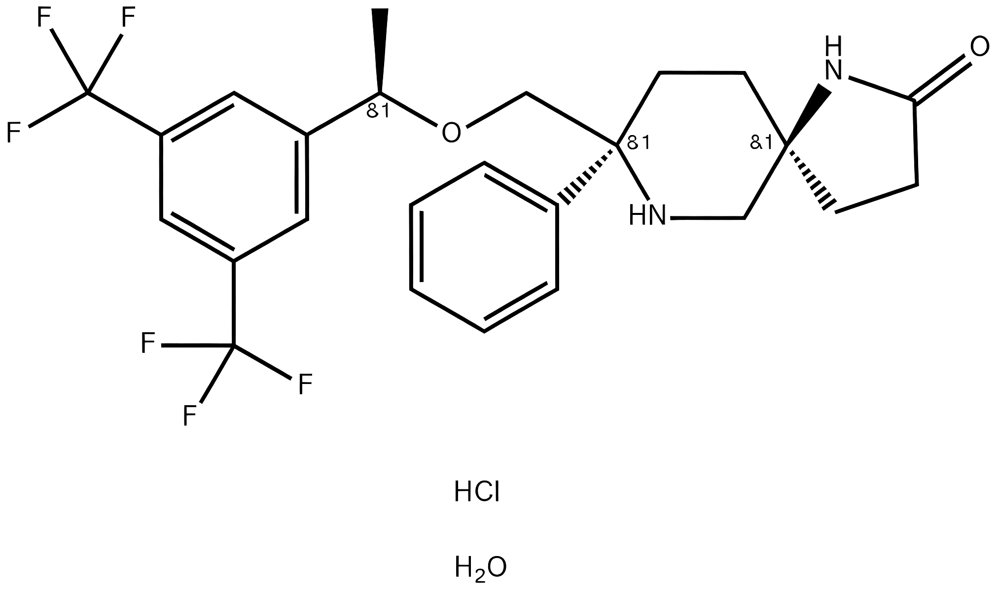 Rolapitant hydrochloride structure