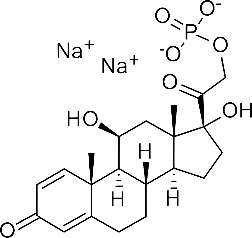 Prednisolone phosphate structure