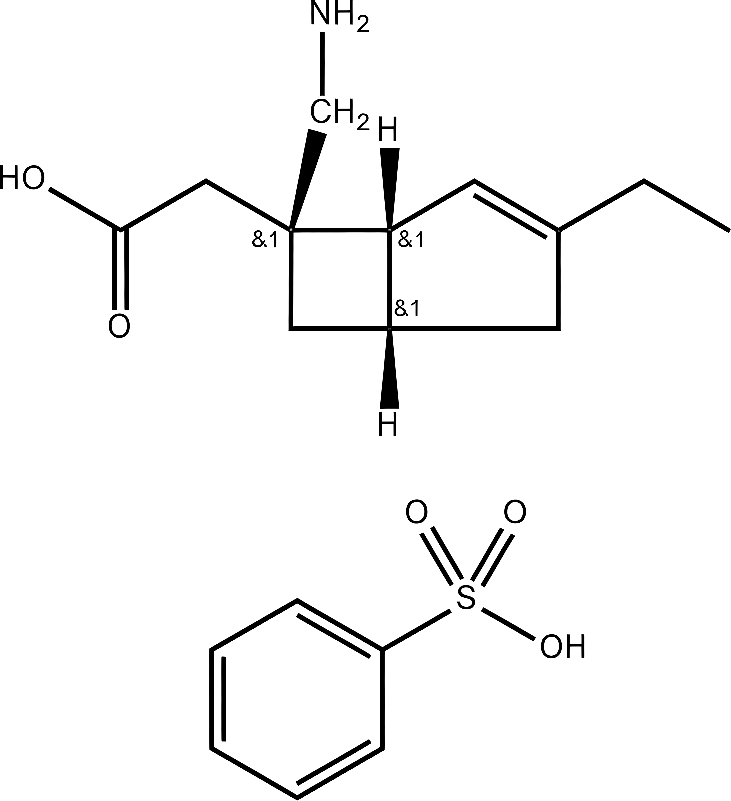 Mirogabalin besylate structure