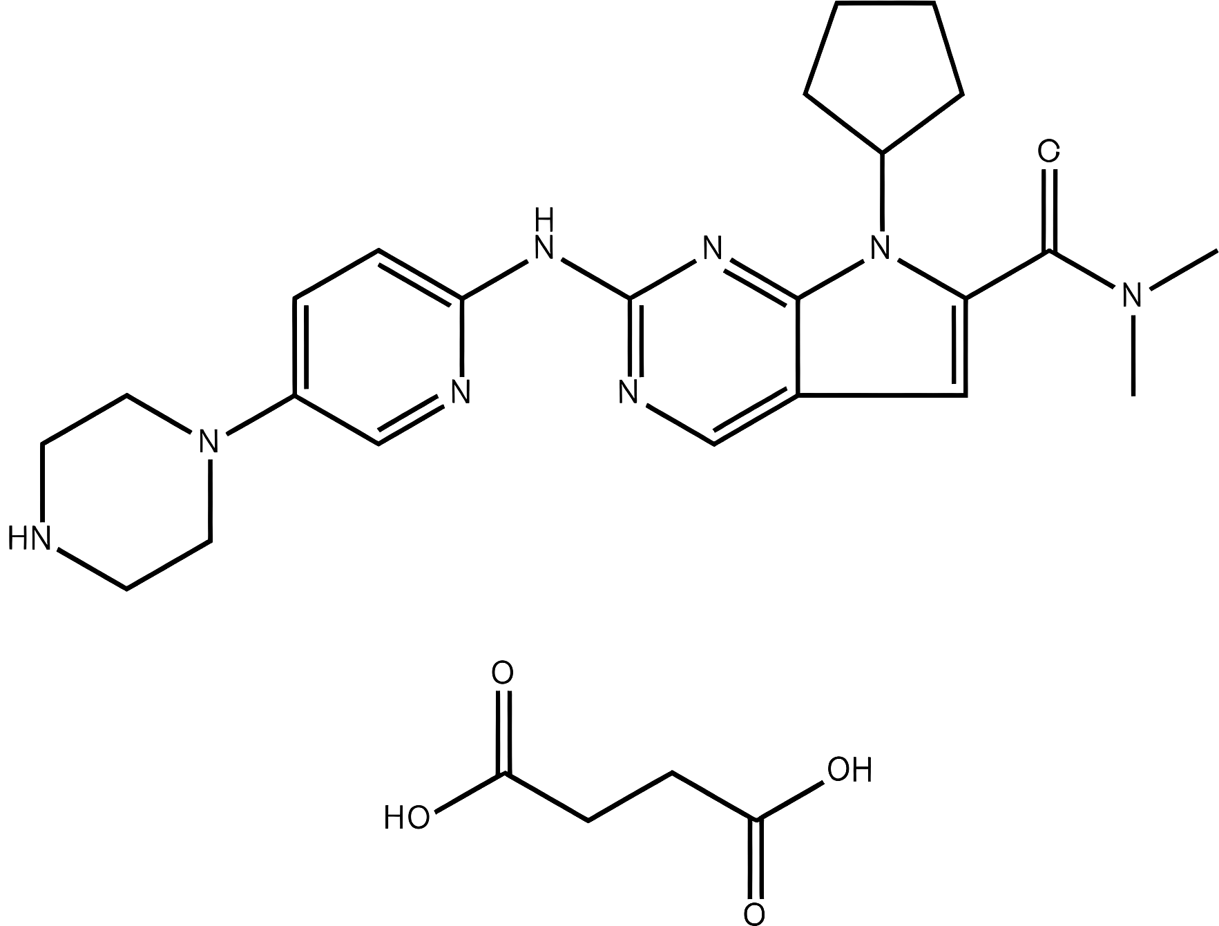 Ribociclib succinate structure