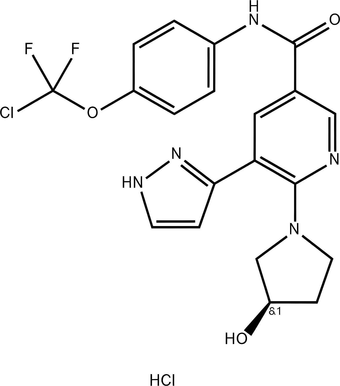 Asciminib hydrochloride structure