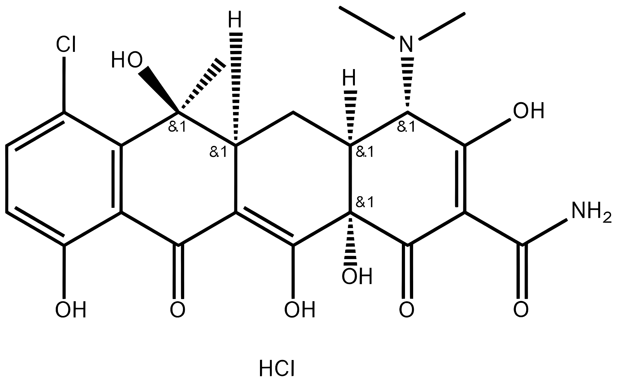 Chlortetracycline Hydrochloride structure