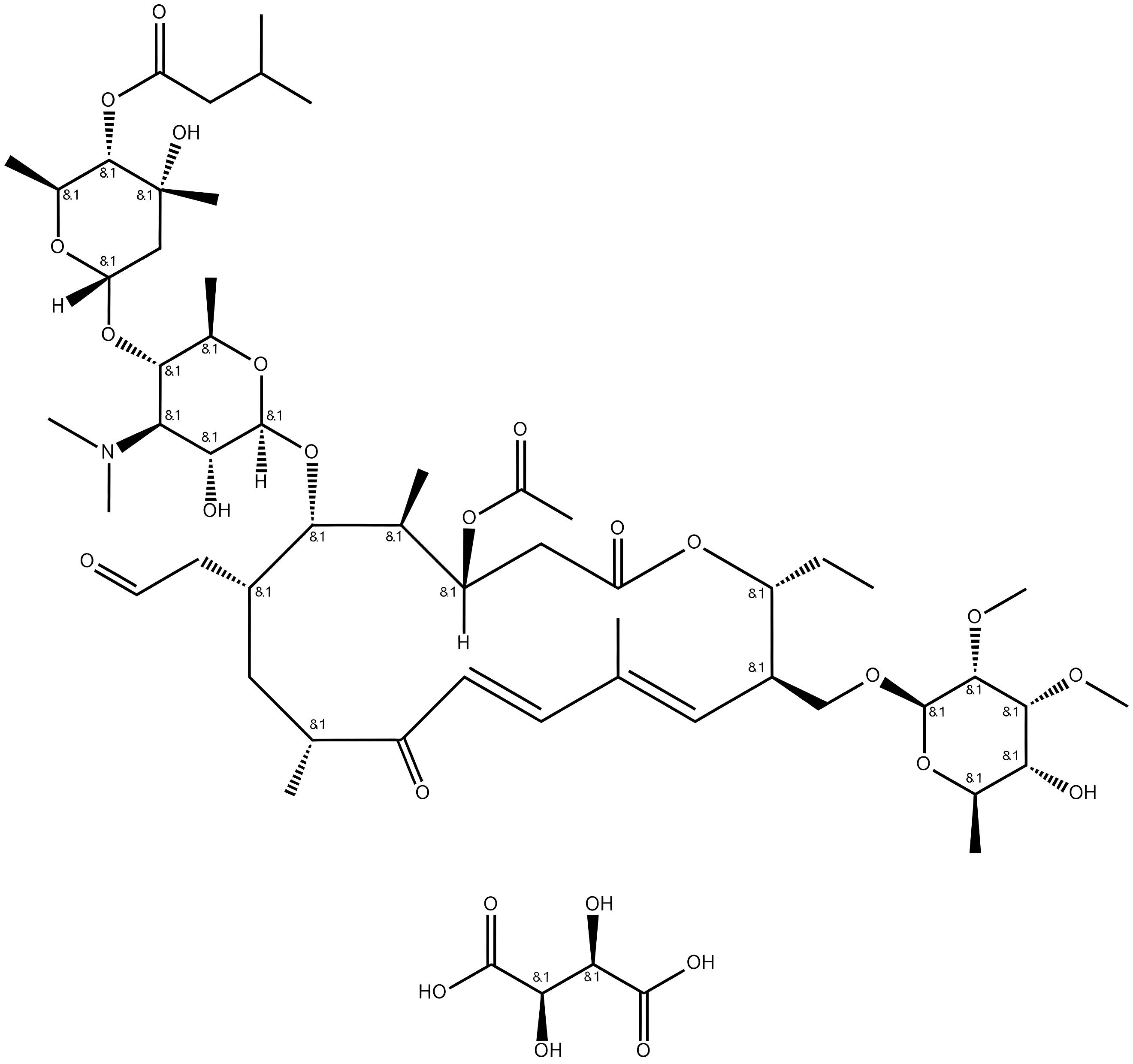 Tylvalosin Tartrate structure