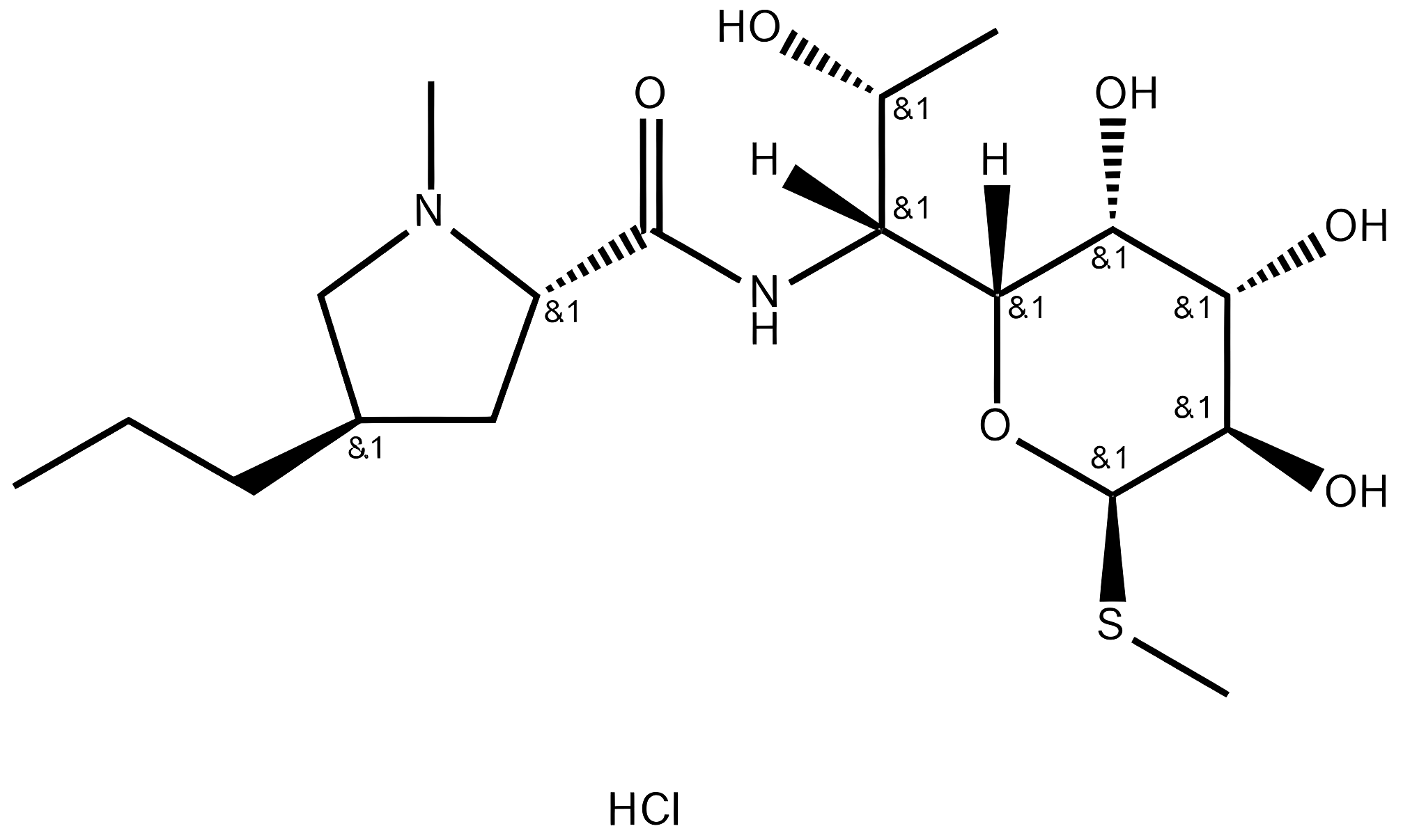 Lincomycin hydrochloride structure