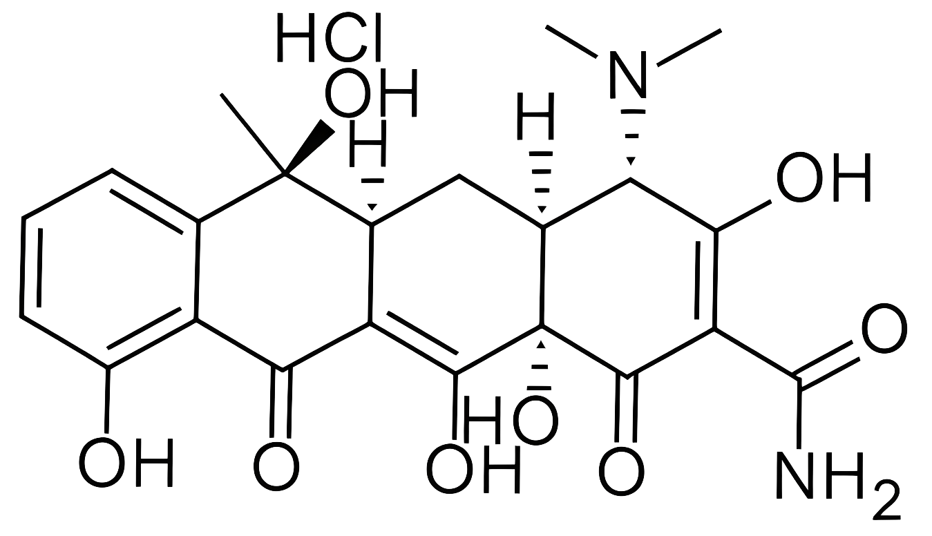 Tetracycline hydrochloride structure
