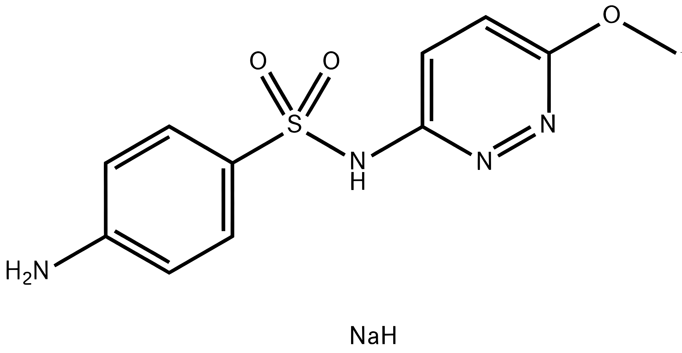 Sulfamethoxypyridazine sodium structure