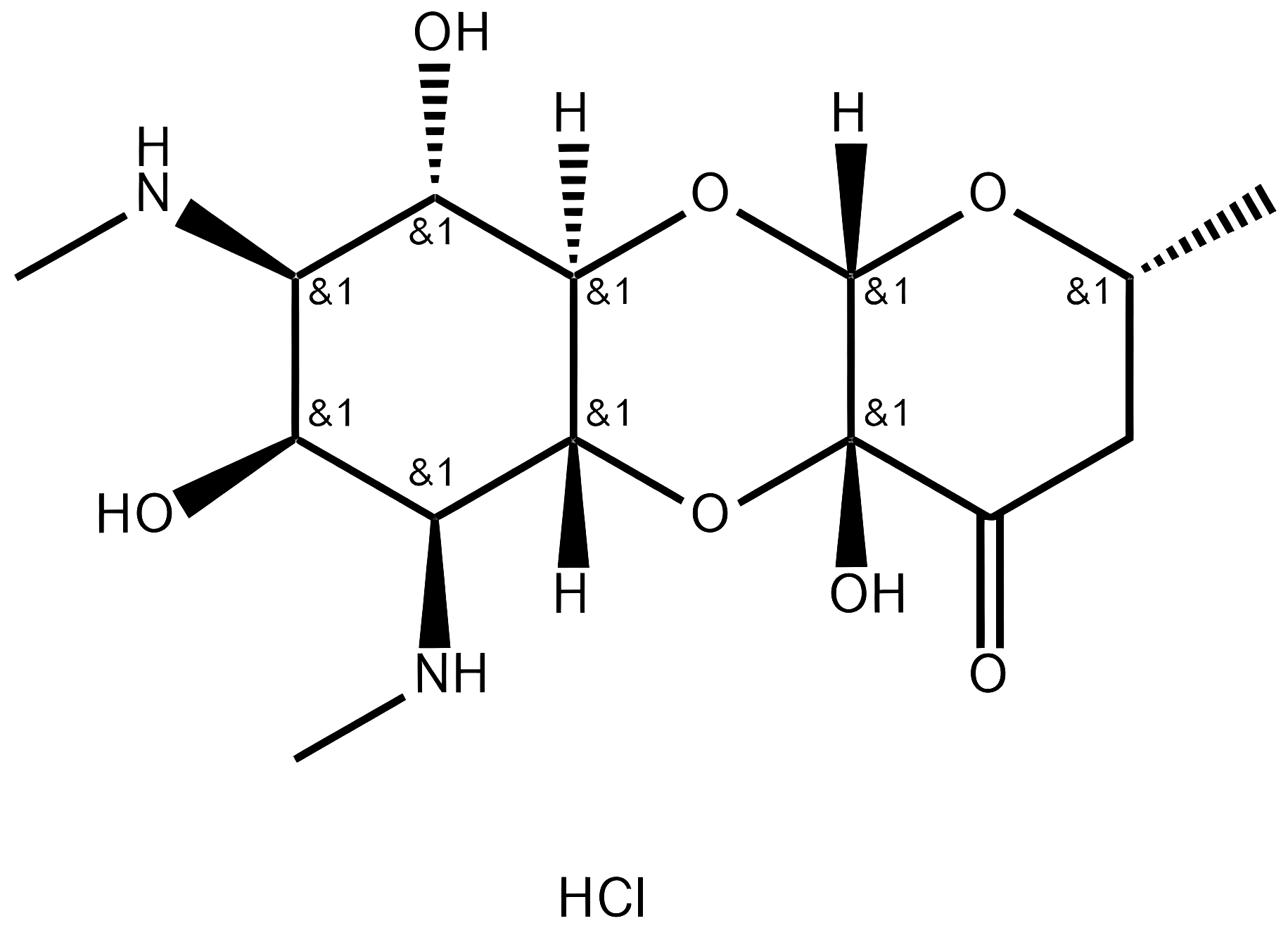 Spectinomycin dihydrochloride structure