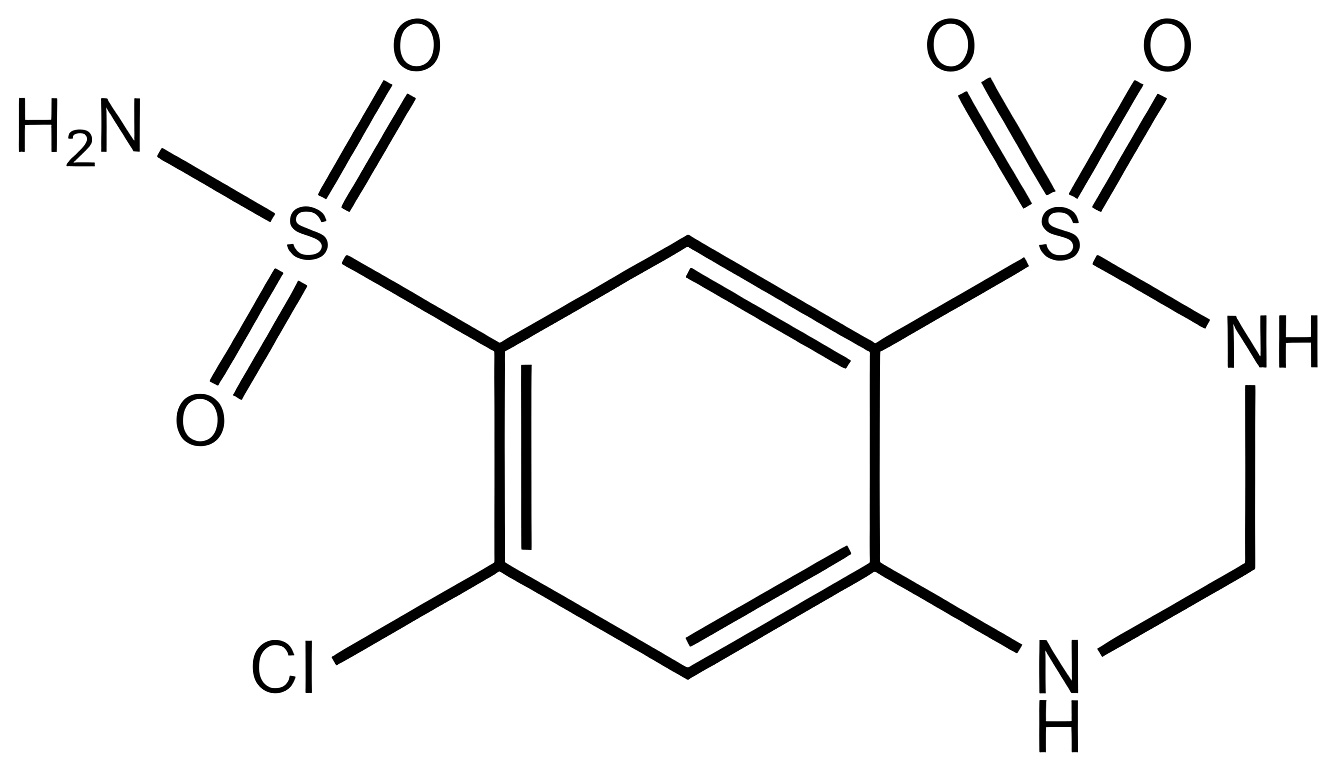 Hydrochlorothiazide structure