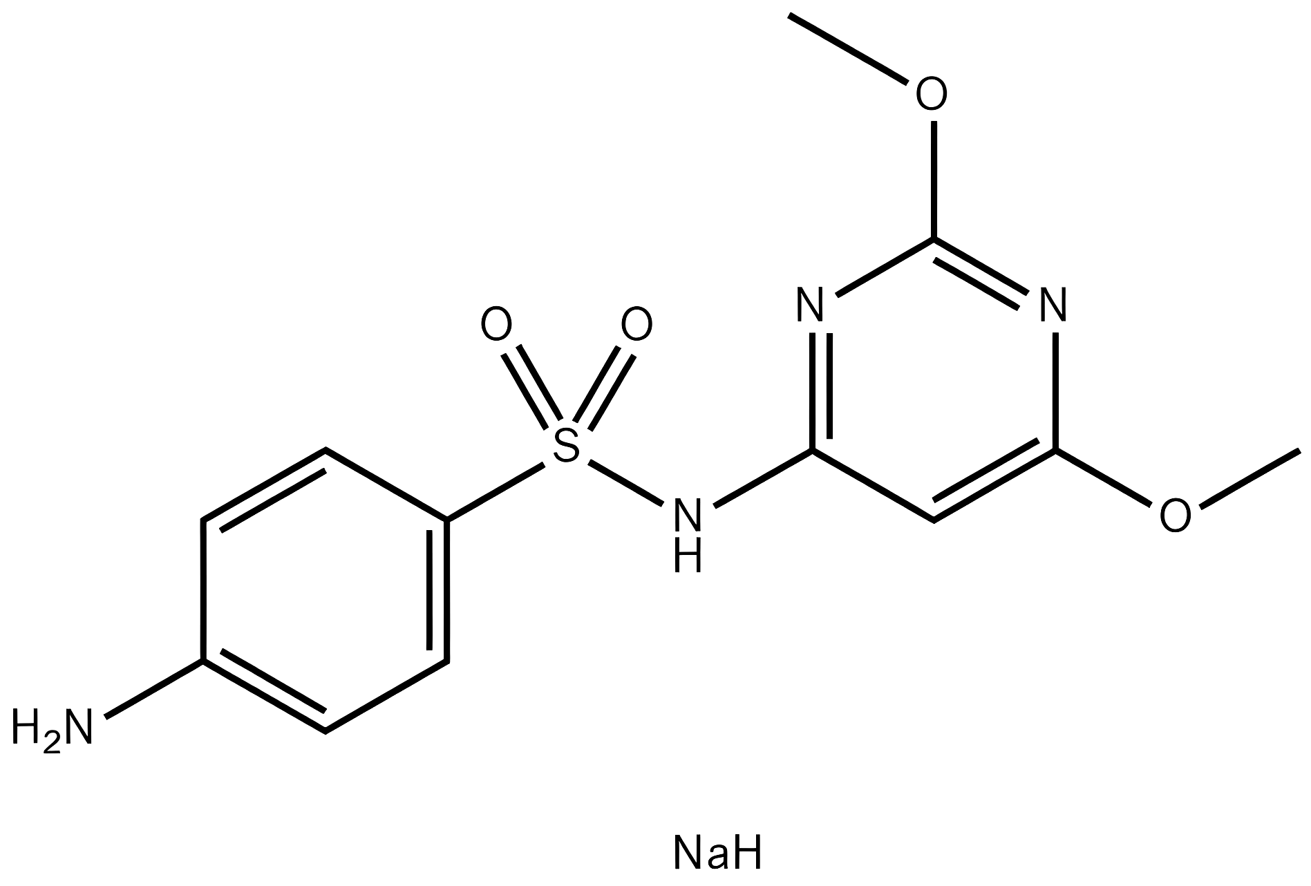 Sulfadimethoxine Sodium structure