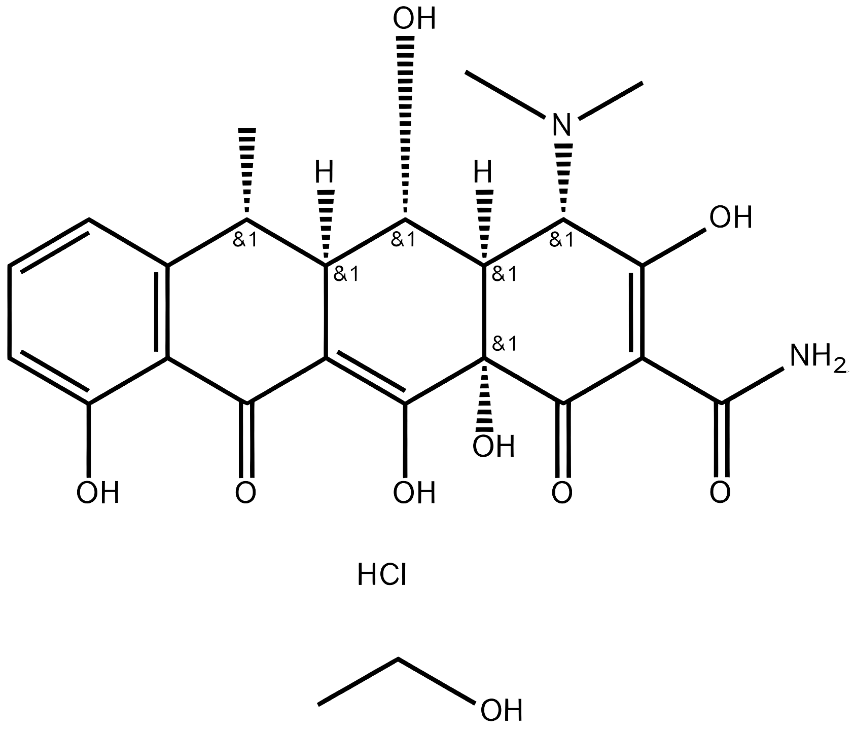Doxycycline Hyclate structure
