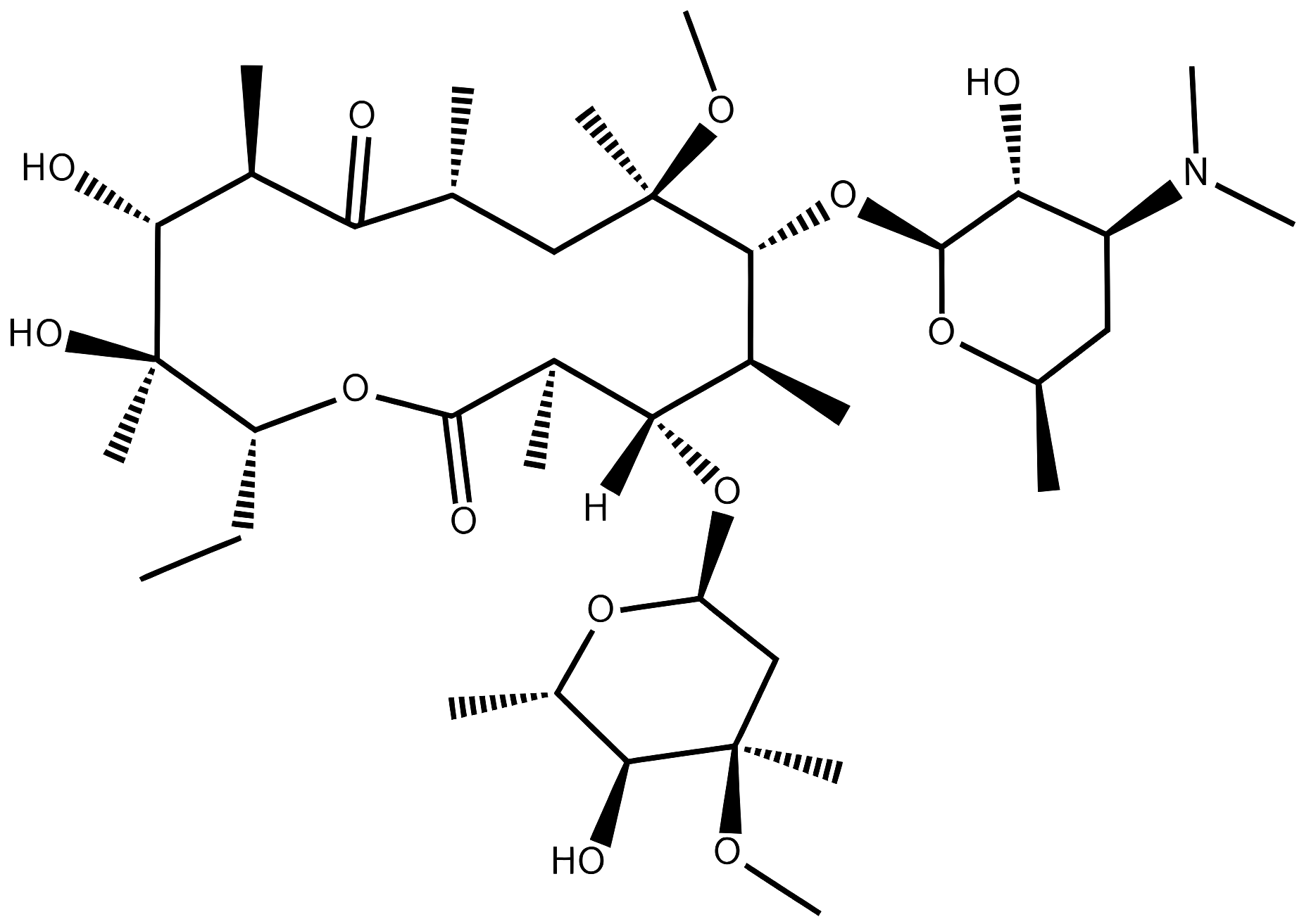Clarithromycin structure