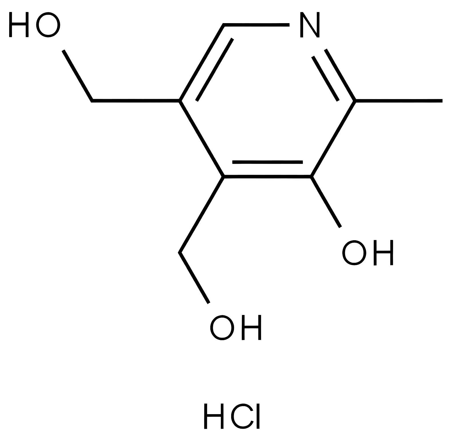 Pyridoxine Hydrochloride (Vit-B6) structure