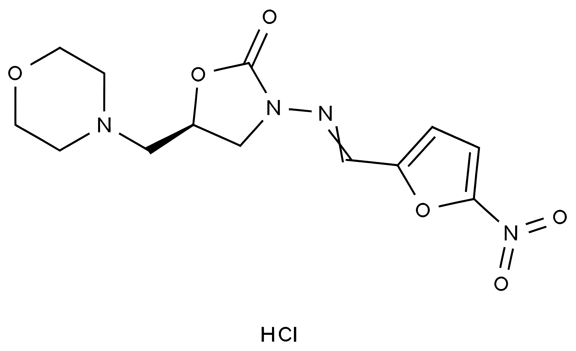Furaltadone hydrochloride structure