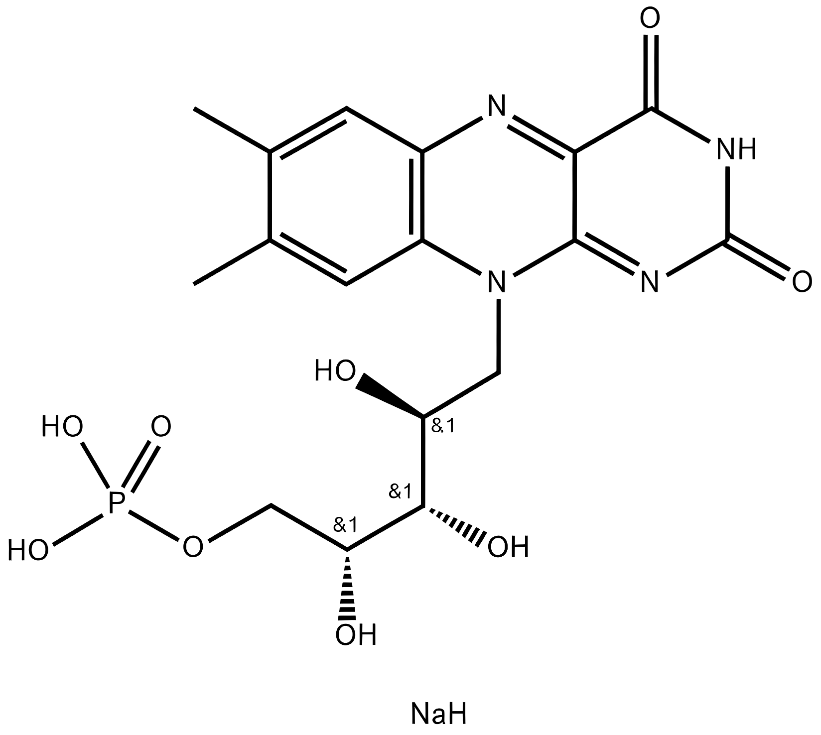 Riboflavin 5-Phosphate Sodium structure