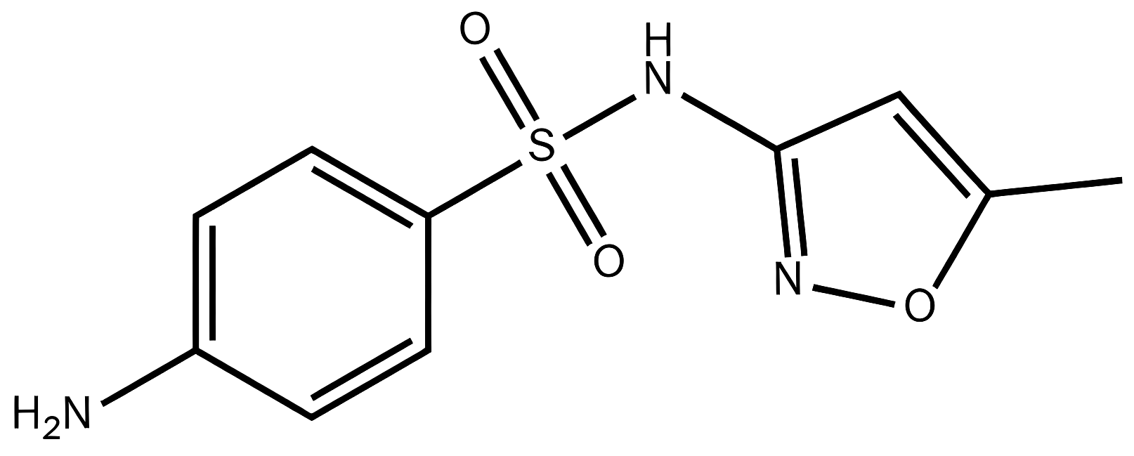 Sulfamethoxazole structure