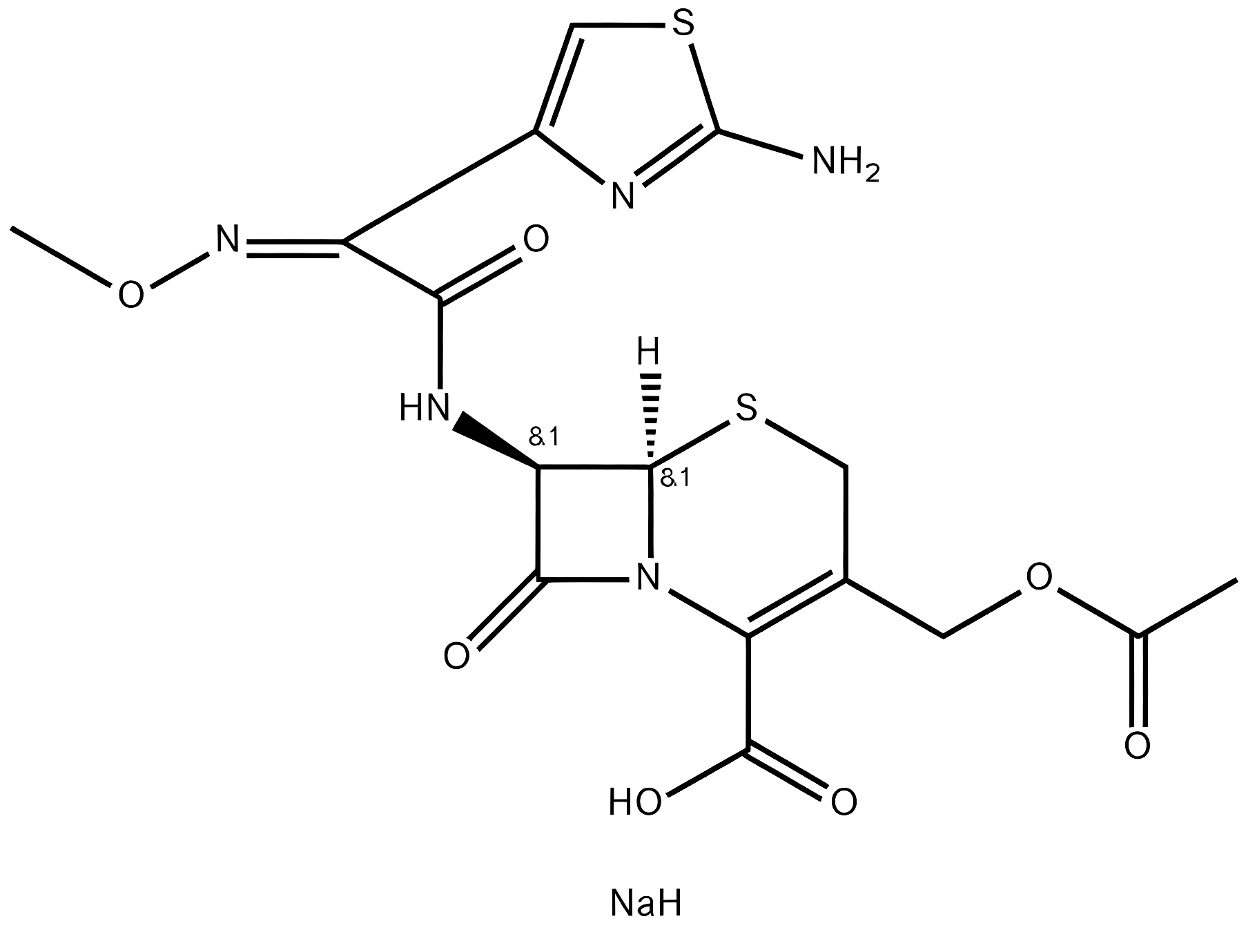 Cefotaxime Sodium structure