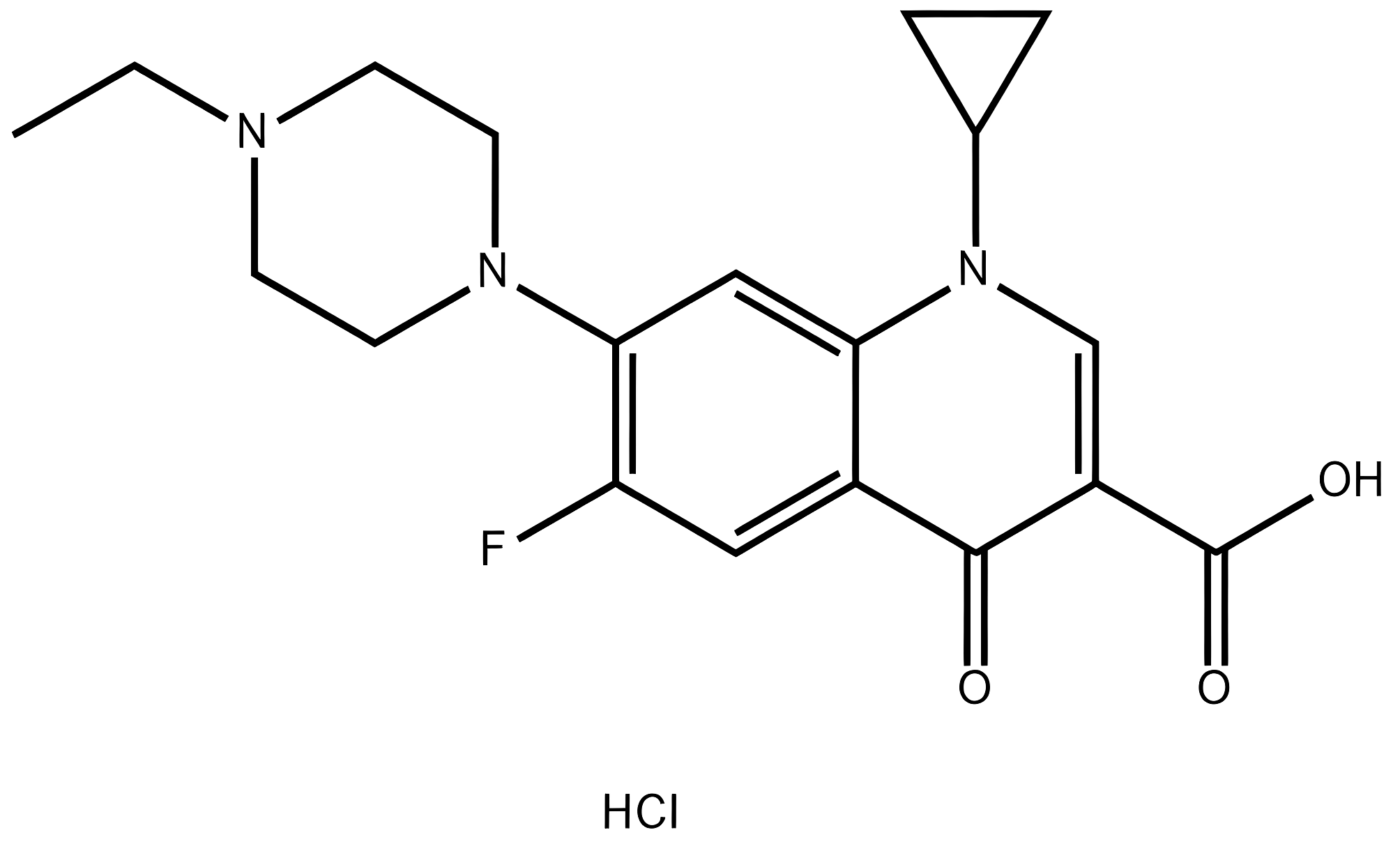 Enrofloxacin hydrochloride structure