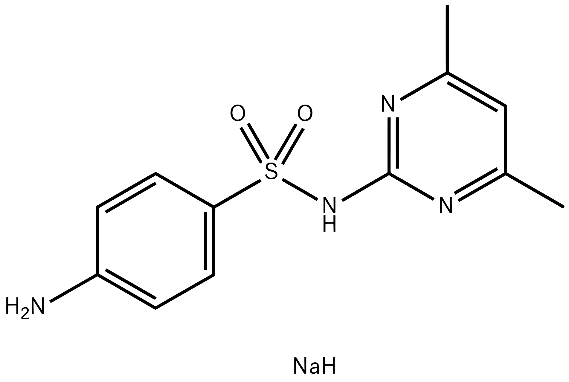 Sulfadimidine Sodium structure