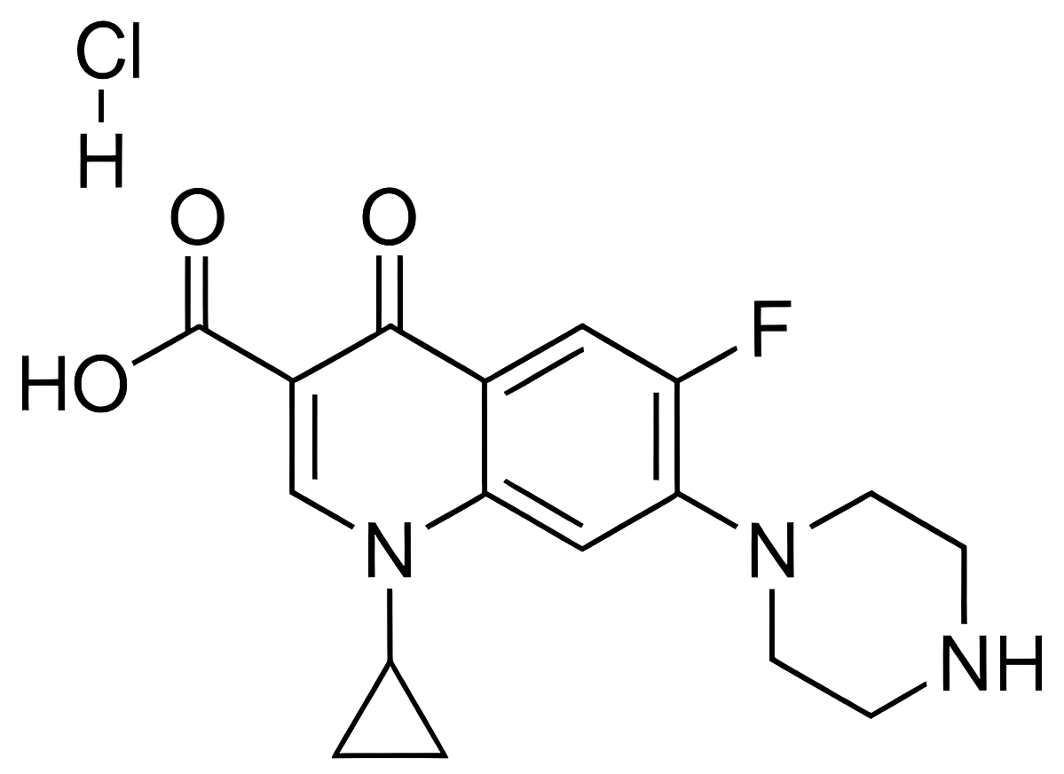 Ciprofloxacin hydrochloride structure
