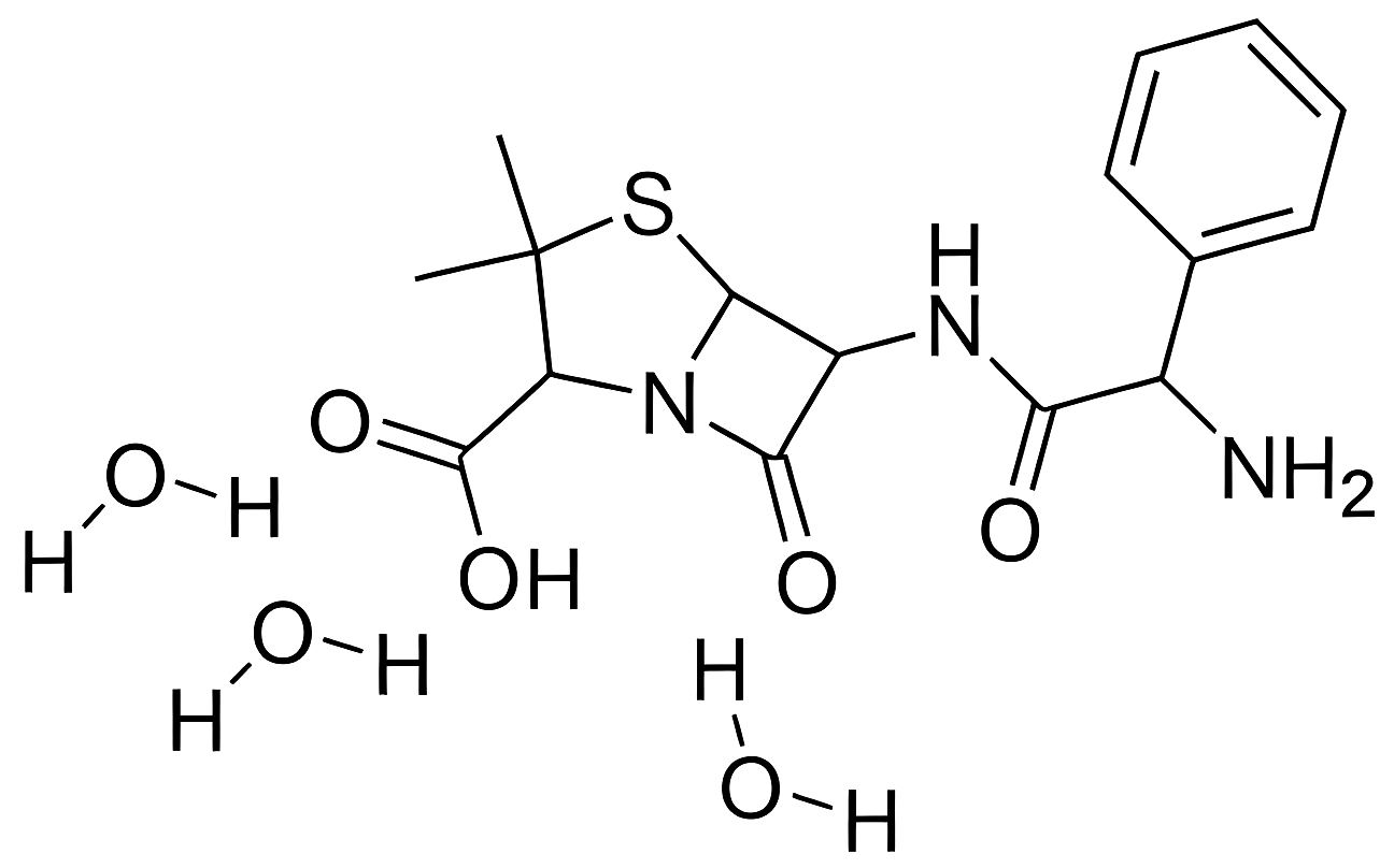 Ampicillin Trihydrate structure