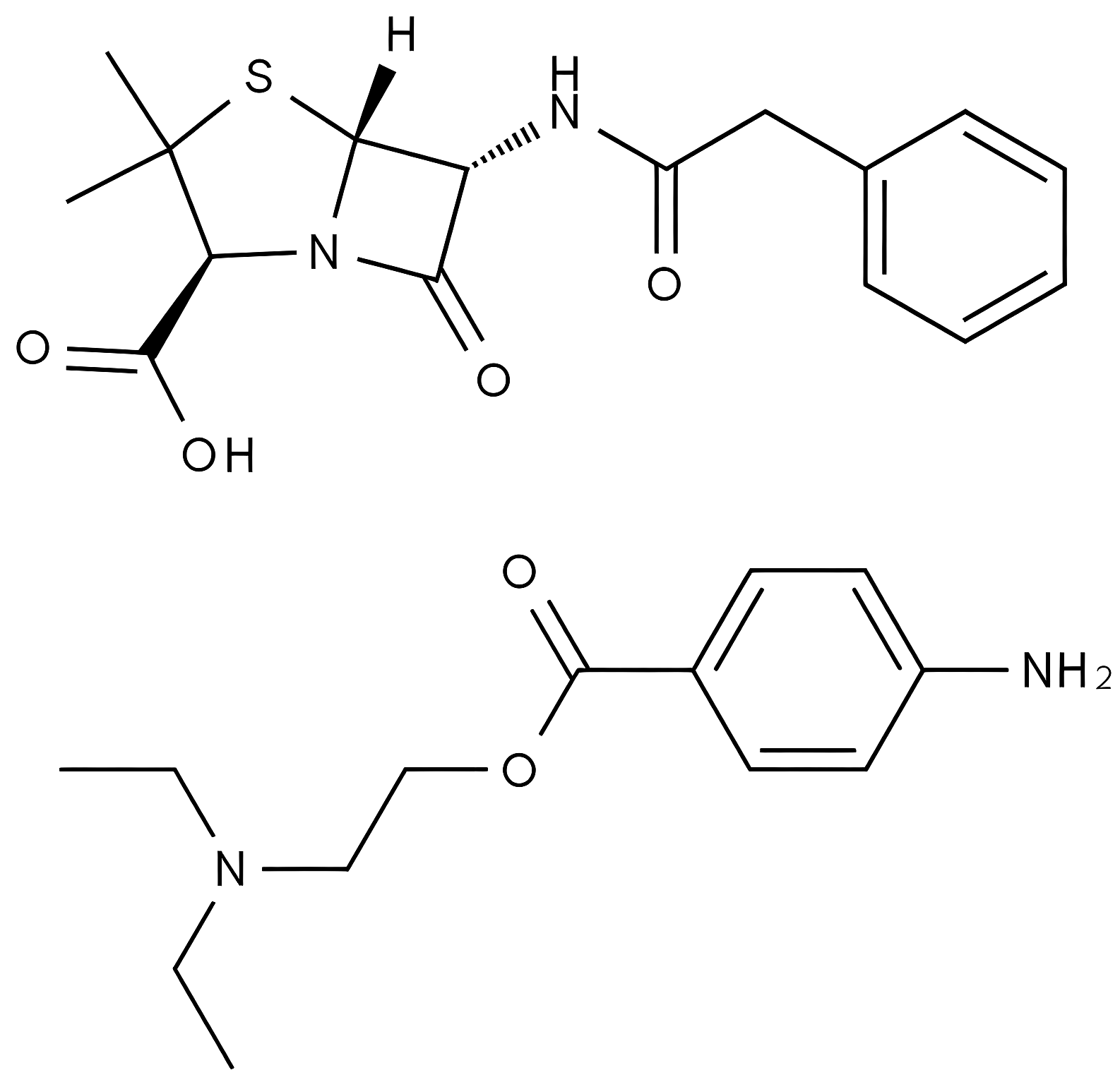 Procaine Behzylpenicillin structure