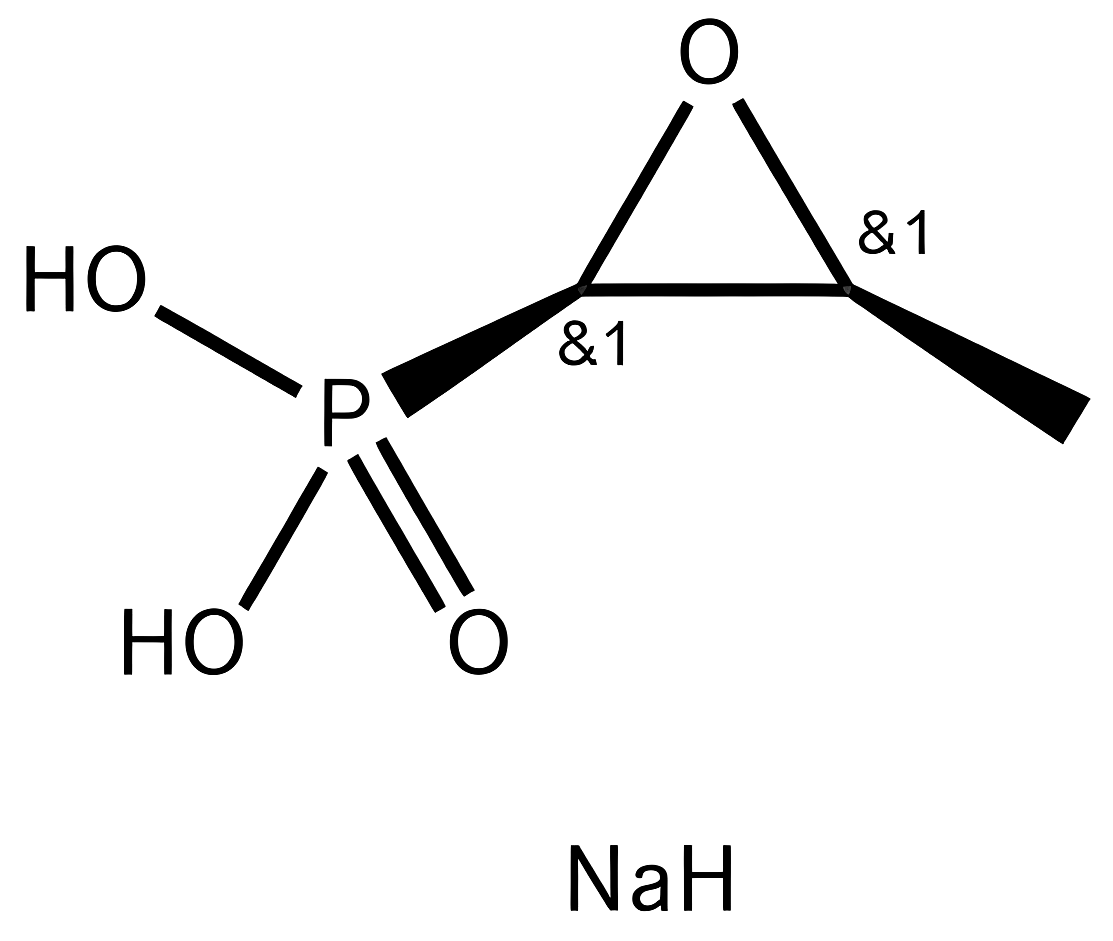 Fosfomycin sodium structure