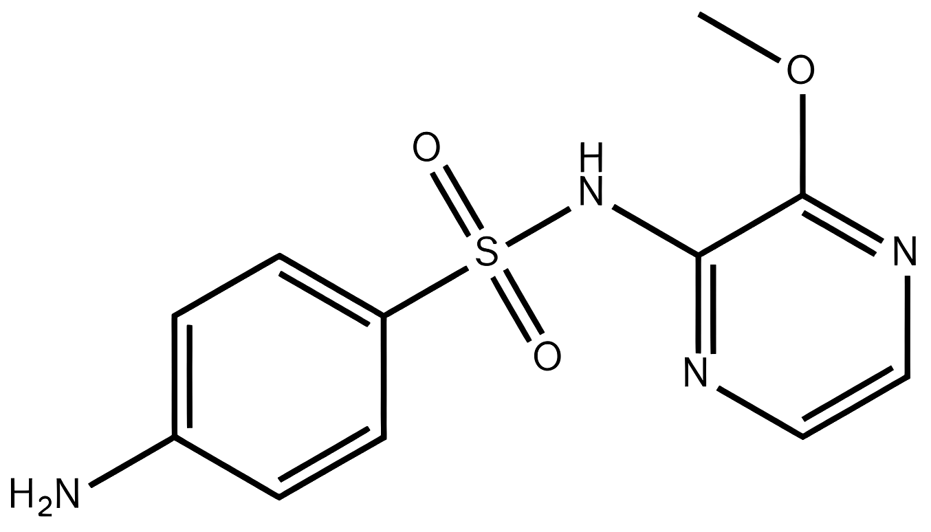 Sulfamethoxypyrazine structure