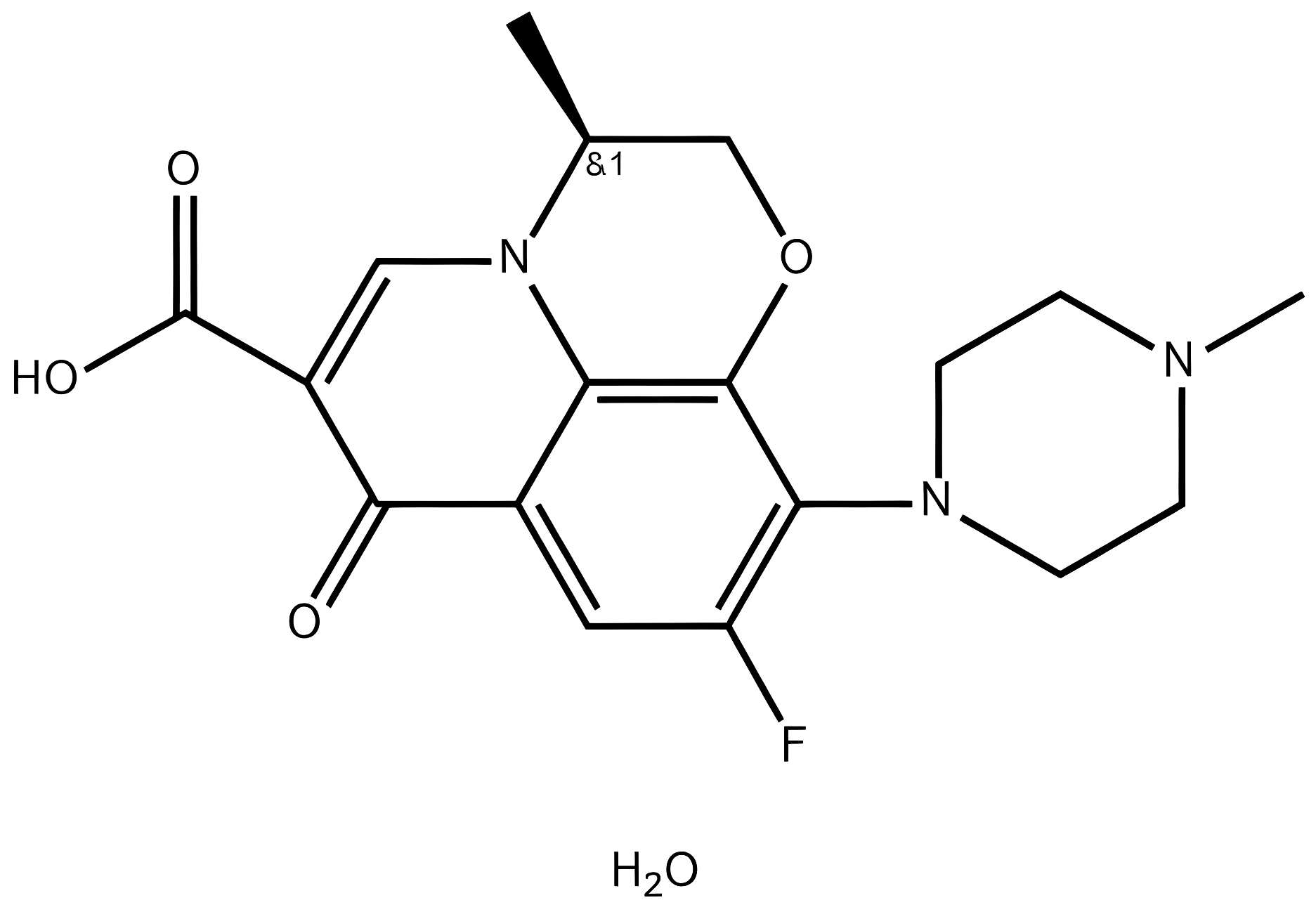 Levofloxacin hemihydrate structure